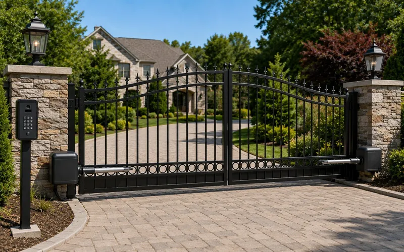Driveway Gate with Opener